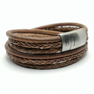 Leather Bracelet Bonacci 008/taupe