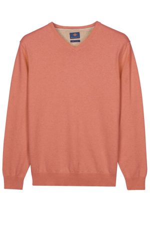 V-Neck Pullover 12gg Single Kn 355